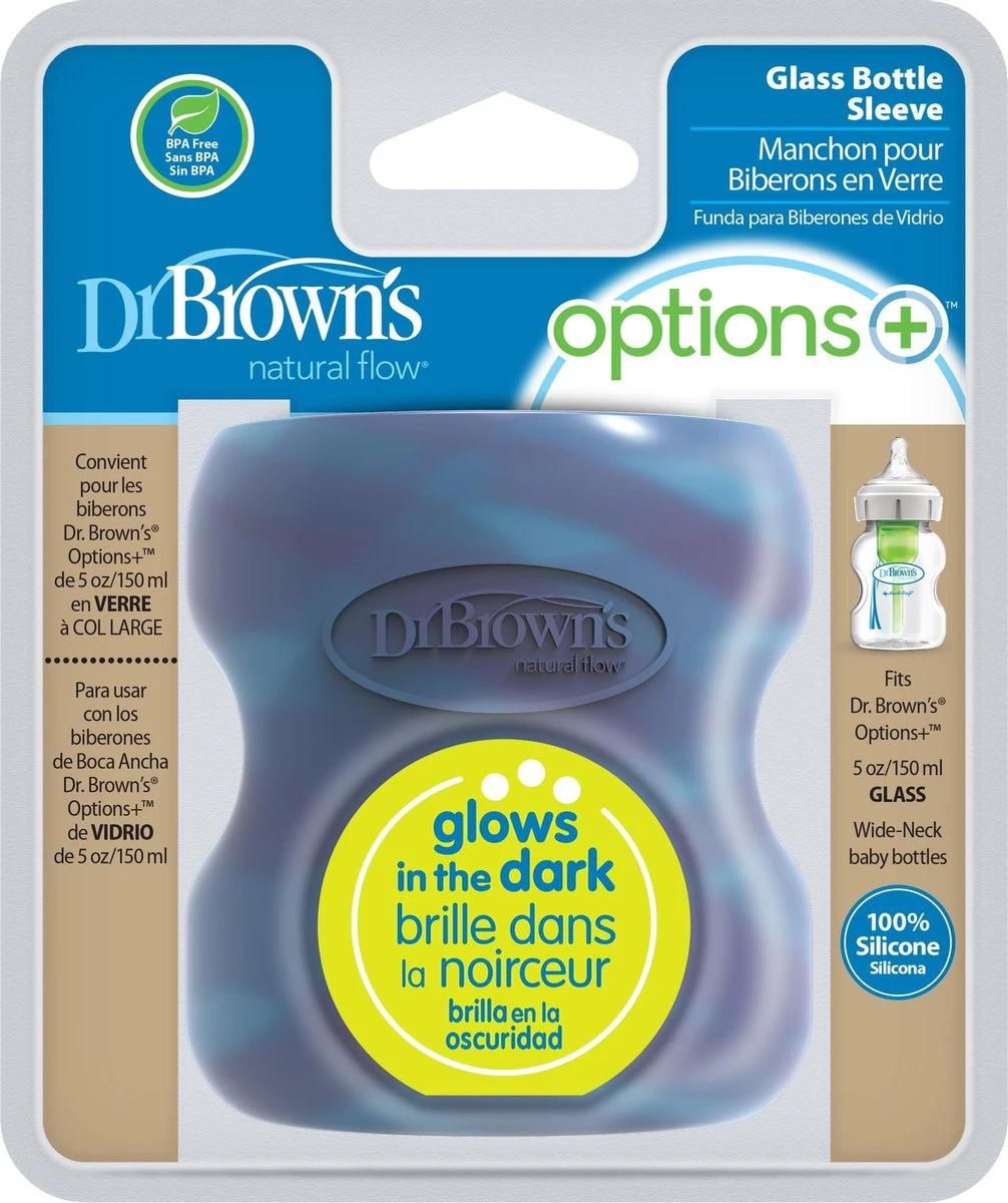 Dr. Brown's Beschermhoes Voor Brede Glazen Fles 150 Ml Glow-in-the-dark 4 Dr. Brown's Beschermhoes Voor Brede Glazen Fles 150 Ml Glow-in-the-dark - Afbeelding 4