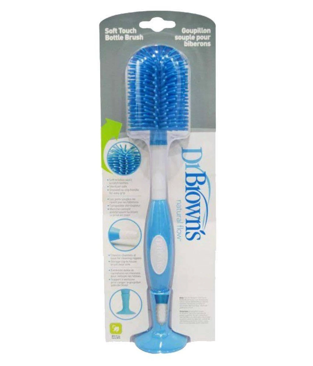 Dr. Brown's Flessenborstel - Blauw Siliconen 2 Dr. Brown's Flessenborstel - Blauw Siliconen - Afbeelding 2