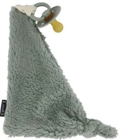 Louka Speendoekje Driehoek Teddy Groen - Teddy Katoen - Speenknuffel - Excl. Bibs Speen