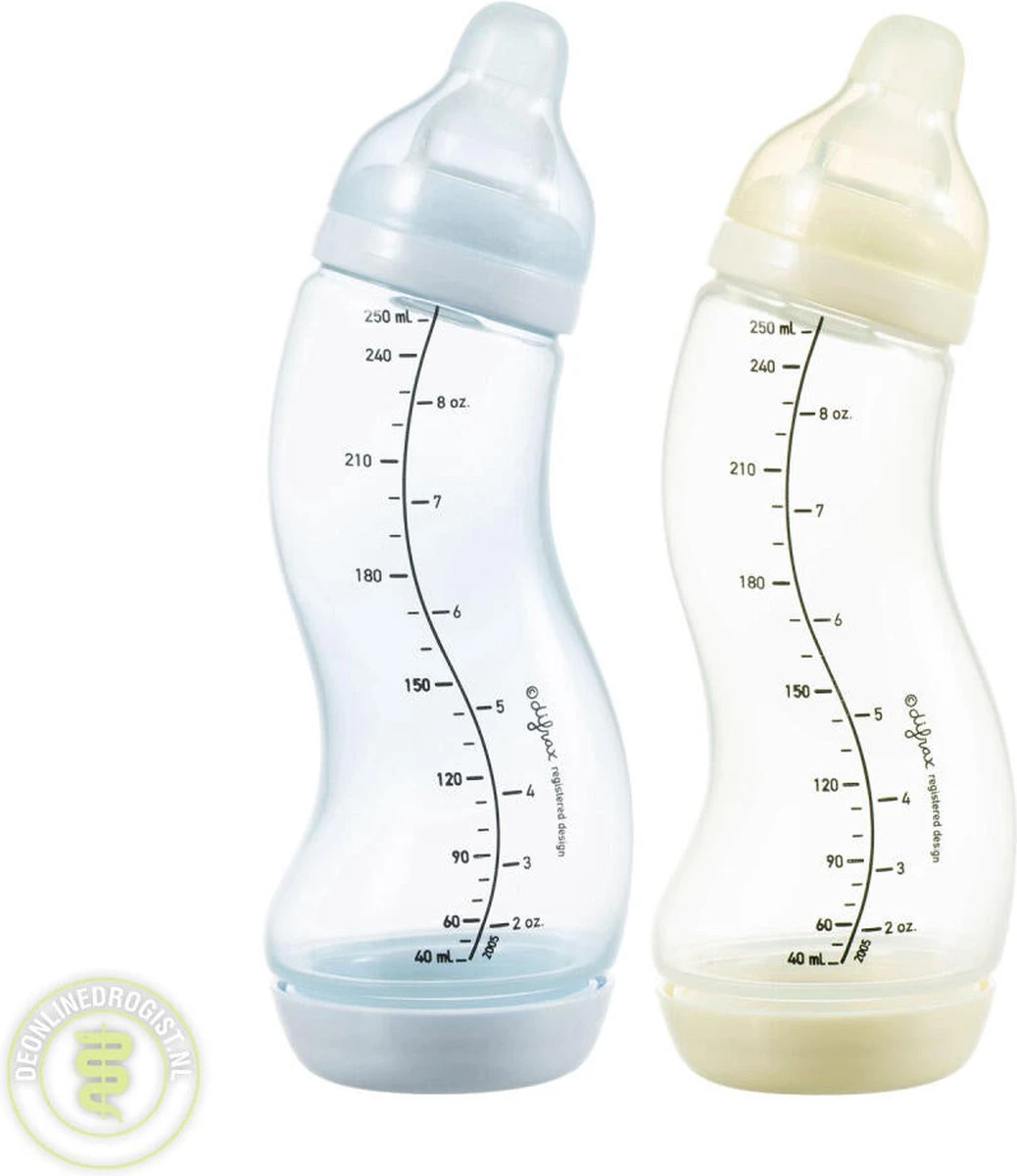 Difrax Babyfles 250 Ml Natural - Anti-Colic - Crèmewit - Duopack 2 Difrax Babyfles 250 Ml Natural - Anti-Colic - Crèmewit - Duopack - Afbeelding 2