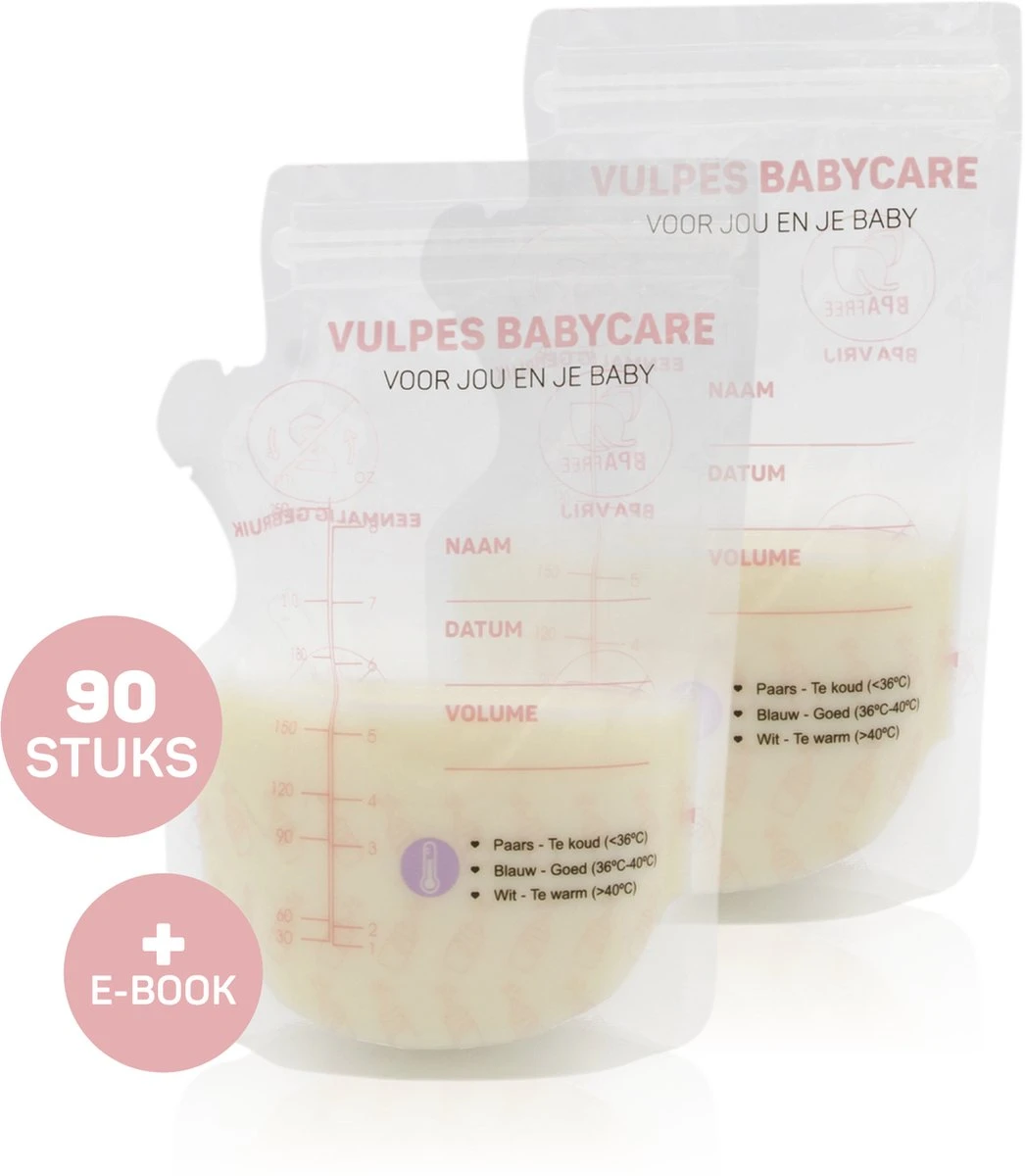 Vulpes BabyCare® Moedermelk Bewaarzakjes Met Schenktuit - Extra Groot - 250 Ml - 90 Stuks - Borstvoeding Bewaarzakje - Borstvoeding Zakjes - BPA Vrij - Incl. Borstvoeding E-book 1 Vulpes BabyCare® Moedermelk Bewaarzakjes Met Schenktuit - Extra Groot - 250 Ml - 90 Stuks - Borstvoeding Bewaarzakje - Borstvoeding Zakjes - BPA Vrij - Incl. Borstvoeding E-book