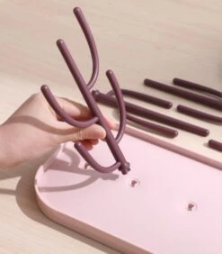 Merkloos Baby Flessen Droogrek - Afdruiprek Met Lekbak - Afwasrek - Baby Flesjes Droogrek - Flessenrek - Kraamcadeau - Baby Cadeau - Blauw -Jollein Winkel 1051x1200