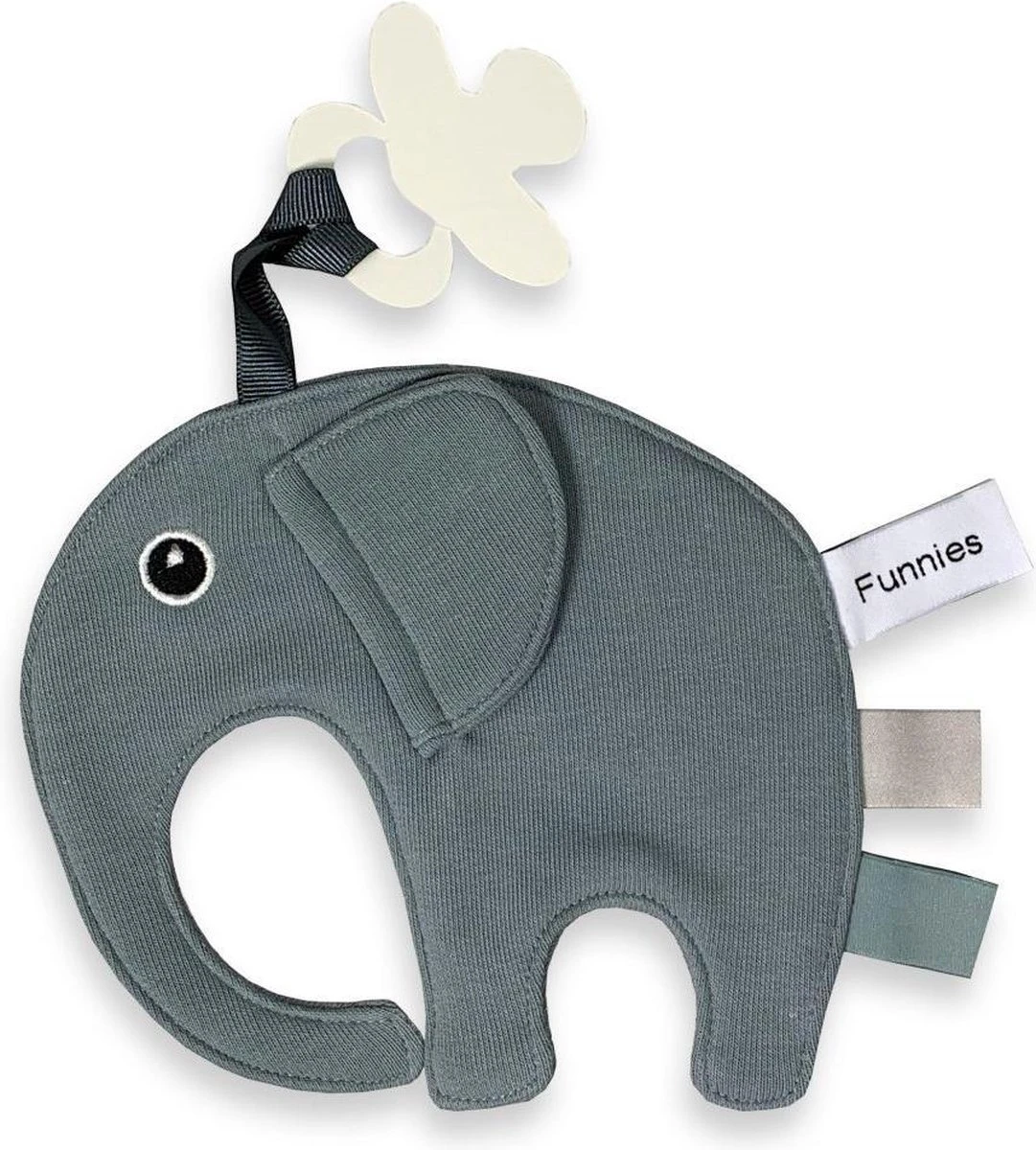 Speendoek Funnies- Olifant Ollie- Grey/blue 1 Speendoek Funnies- Olifant Ollie- Grey/blue