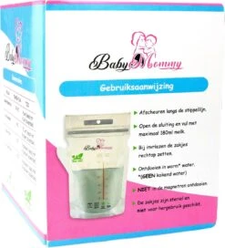 Moedermelk Bewaarzakjes - 60 Stuks - 180 Ml - BPA Vrij - Steriel - Borstvoeding Zakjes Met Schenktuit - Invriezen - Babyvoeding - Melk - Afsluitbaar -Jollein Winkel 1091x1200