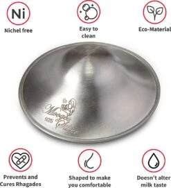 Tepelkapjes - Silver Nursing Cups- De Originele Zilveren Tepelbeschermer- 925 ZilverTepelkapjes - Maat M -Jollein Winkel 1094x1200