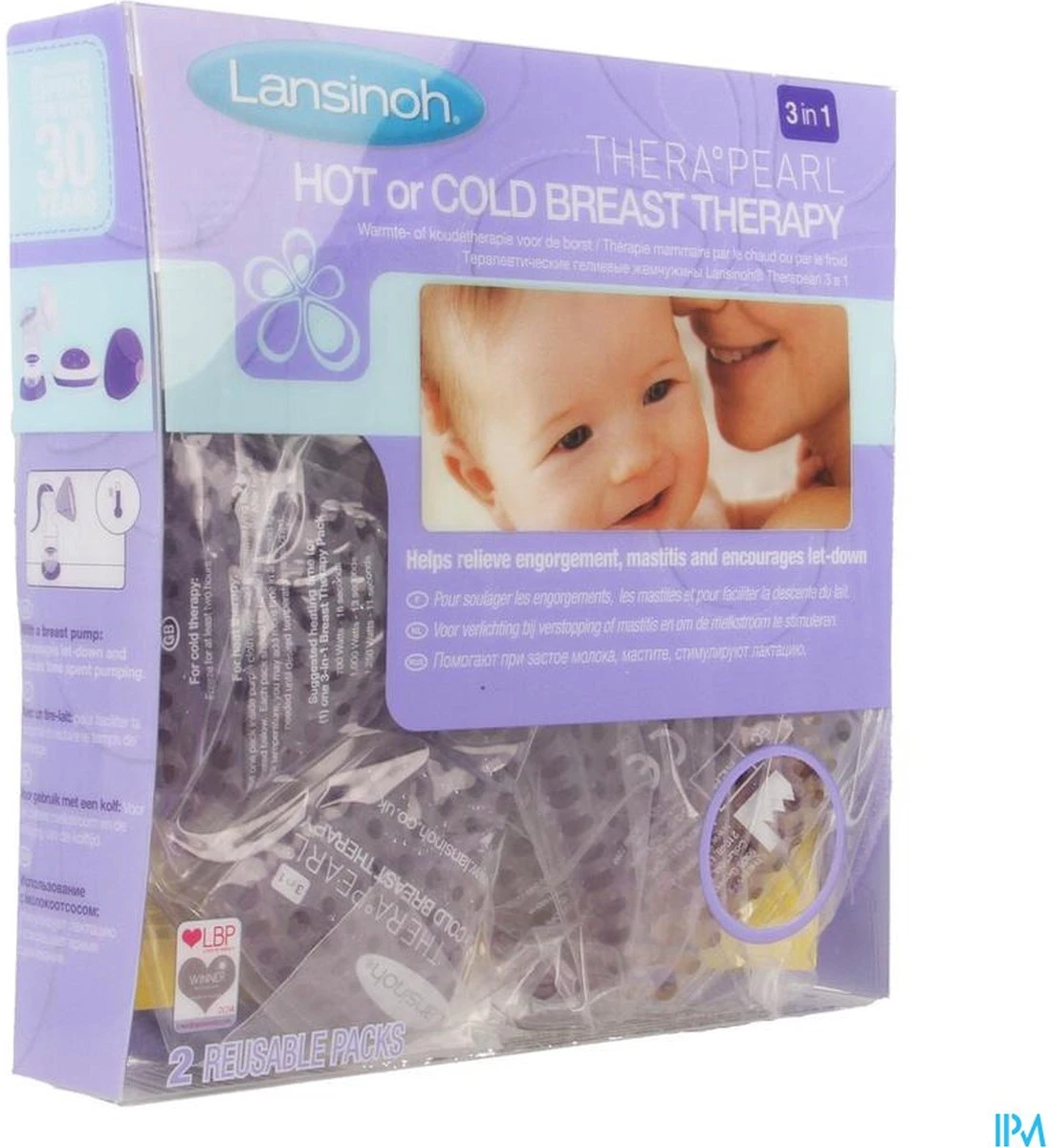 Lansinoh Thera Pearl 3-in-1 Borst Therapie 2 Lansinoh Thera Pearl 3-in-1 Borst Therapie - Afbeelding 2