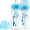 Dr. Brown's Options+ Anti-colic Bottle - Brede Halsfles - 270 Ml - Duopack Blauw