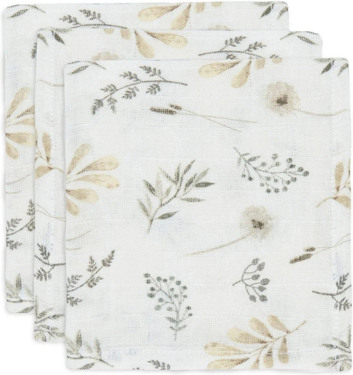 Jollein Hydrofiel Monddoekje Meadow - Chestnut - 3 Stuks 1 Jollein Hydrofiel Monddoekje Meadow - Chestnut - 3 Stuks