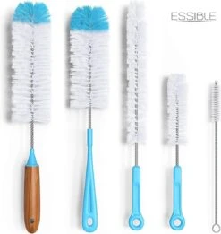 Flessenborstel - Flessenrager - Schoonmaakborstel - Flessenreiniger - 5 Stuks - Kras- En BPA Vrij - Geschikt Voor Alle Oppervlakken