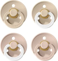 Bibs Fopspeen - Maat 3 18-24 Maanden - 4 Stuks - Vanilla - Blush - Vanilla Glow - Blush Glow*