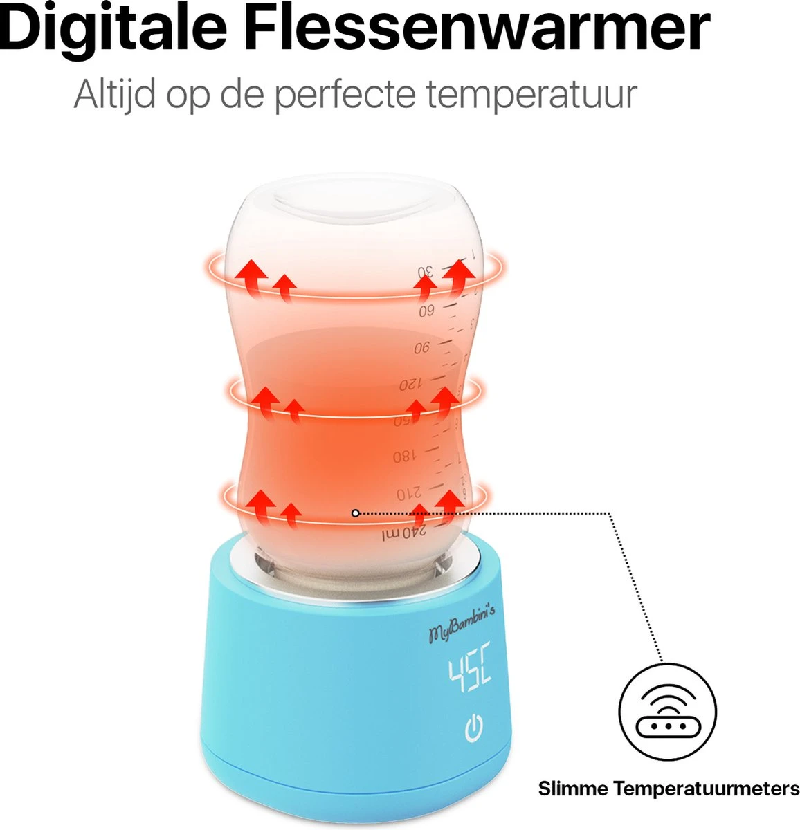 MyBambini's Bottle Warmer Pro™ - Draagbare Baby Flessenwarmer Voor Onderweg - Blauw - Geschikt Voor AVENT Philips, Chicco & Dodie 4 MyBambini's Bottle Warmer Pro™ - Draagbare Baby Flessenwarmer Voor Onderweg - Blauw - Geschikt Voor AVENT Philips, Chicco & Dodie - Afbeelding 4
