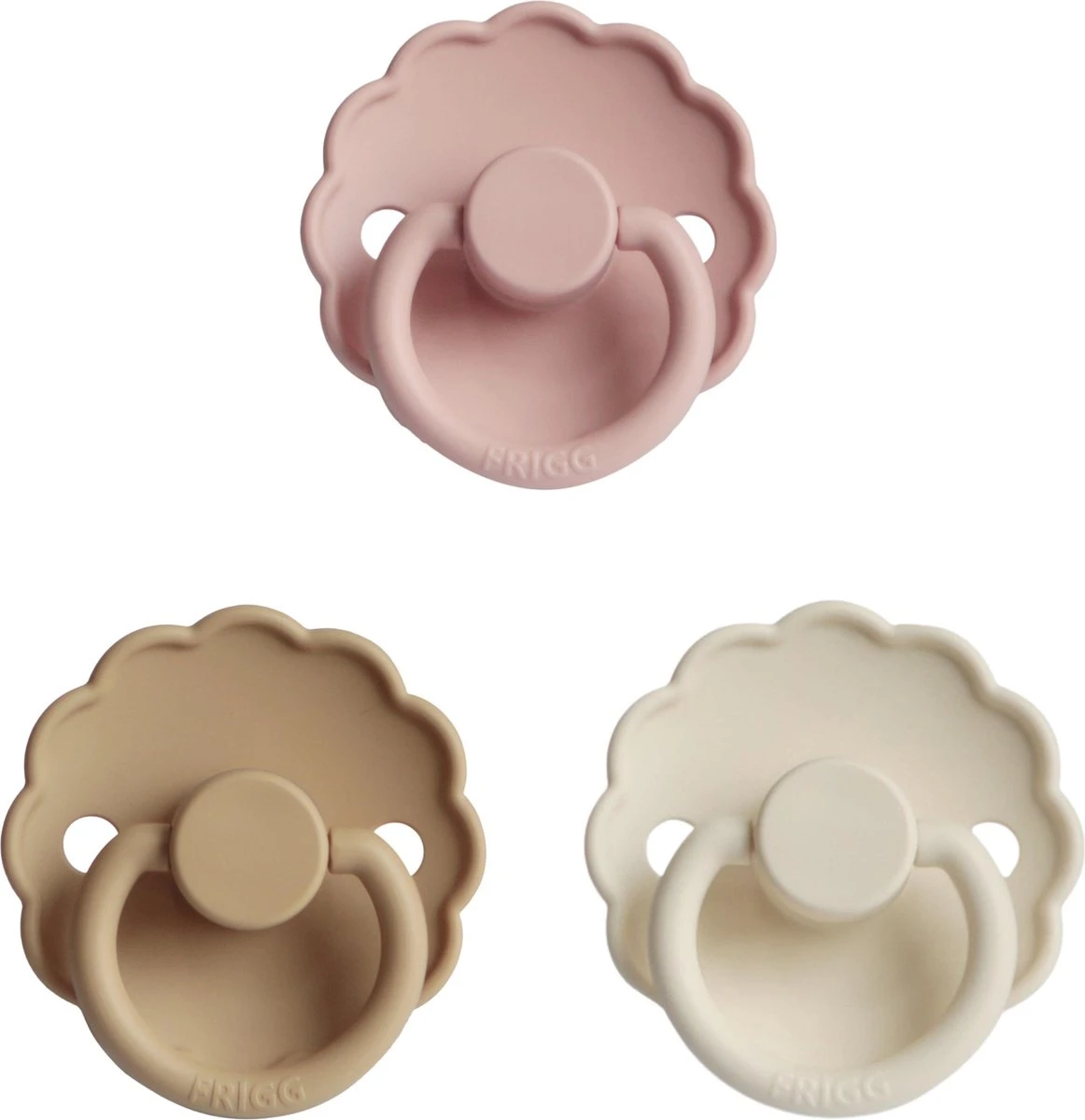 Frigg Fopspeen - Maat 1 0-6 Maanden - 3 Stuks - Daisy - Cream - Blush - Croissant 1 Frigg Fopspeen - Maat 1 0-6 Maanden - 3 Stuks - Daisy - Cream - Blush - Croissant