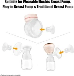 Aidmom - Borstschildverkleiners - Elektrische Draadloze Borstkolf Verkleiners – Borstkolven – BPA Vrij - 17mm 19mm 21mm – Borstvoeding – Set Van 3 Stuks -Jollein Winkel 1164x1200 1