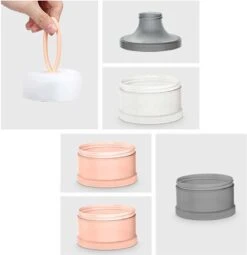 Miravo - Melkpoedertoren - Melkpoeder Doseerdoosjes - Babyvoeding - Bewaarbakjes - Dispenser - Snacks - Blauw - Cadeau -Jollein Winkel 1164x1200 2