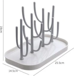 Merkloos Baby Flessen Droogrek - Afdruiprek Met Lekbak - Afwasrek - Baby Flesjes Droogrek - Flessenrek - Kraamcadeau - Baby Cadeau - Blauw -Jollein Winkel 1165x1200 4