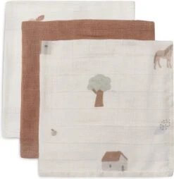 Jollein Monddoekje Hydrofiel Farm - 3 Stuks