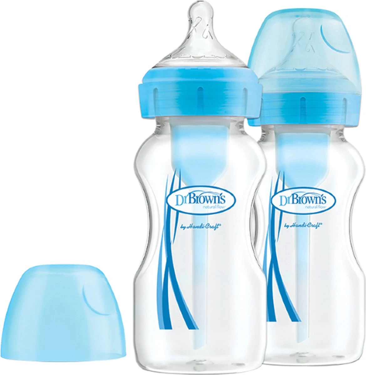 Dr. Brown's Options+ Anti-colic Bottle - Brede Halsfles - 270 Ml - Duopack Blauw 3 Dr. Brown's Options+ Anti-colic Bottle - Brede Halsfles - 270 Ml - Duopack Blauw - Afbeelding 3