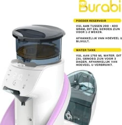 BURABI Automatische Baby Fles Maker | Fles Voeding Apparaat | Baby Senseo | Met App | Baby Verzorging | Baby Melk | Fles Bereiding | Babymelk | Baby Voeding -Jollein Winkel 1173x1200