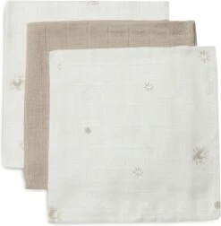 Jollein Monddoekje Hydrofiel Stargaze - Biscuit - 3 Stuks