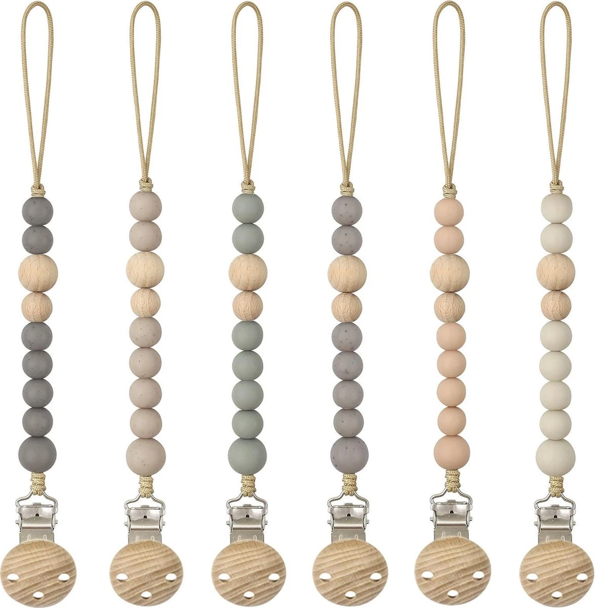 States&Klein Speenkoord - Pure Sand - Duurzaam - Kraamcadeau - Babyshower - Baby - Zand 4 States&Klein Speenkoord - Pure Sand - Duurzaam - Kraamcadeau - Babyshower - Baby - Zand - Afbeelding 4