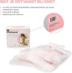 Vulpes BabyCare® Moedermelk Bewaarzakjes Met Schenktuit - Extra Groot - 250 Ml - 120 Stuks - Borstvoeding Bewaarzakje - Borstvoeding Zakjes - BPA Vrij - Incl. E-book -Jollein Winkel 1179x1200 3