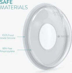 Navaris Opvangbekers Voor Borstmelk X4 - Siliconen En Polypropyleen Opvangbekers Voor Borstvoeding - Opvangen En Bewaren Van Moedermelk -Jollein Winkel 1180x1200 2
