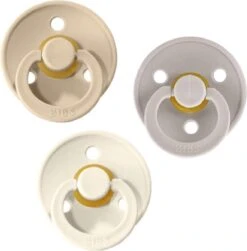 Bibs Fopspeen - Maat 1 0-6 Maanden - 3 Stuks - Vanilla, Ivory White - Sand