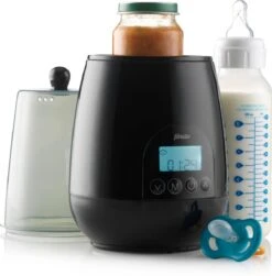 Alecto BW700BK - Snelle Digitale Flessenwarmer 500W Voor Opwarmen, Steriliseren En Ontdooien - Inclusief Stoomkap - Bediening Via Display - Zwart -Jollein Winkel 1181x1200 3
