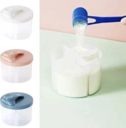 Without Lemon - Baby Melkpoeder Doseer Box - Voeding Bewaardoos - Schenkdop - 4 Compartimenten - Roze -Jollein Winkel 1182x1200