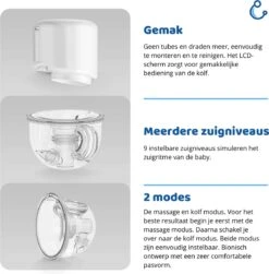 Kolvy® Max Draadloze Elektrische Borstkolf - Dubbel - Intelligente Kolfapparaten - Handsfree Breast Pump - USB Oplaadbaar - Professioneel - Incl. 3 Maten -Jollein Winkel 1183x1200 7
