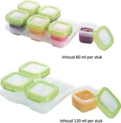 Fiorire Babyvoeding Bewaarbakjes Met 2 Gratis Lepels - BPA Vrij - Diepvriesbakjes - 4 X 120 Ml - 6 X 60 Ml -Jollein Winkel 1185x1200 10