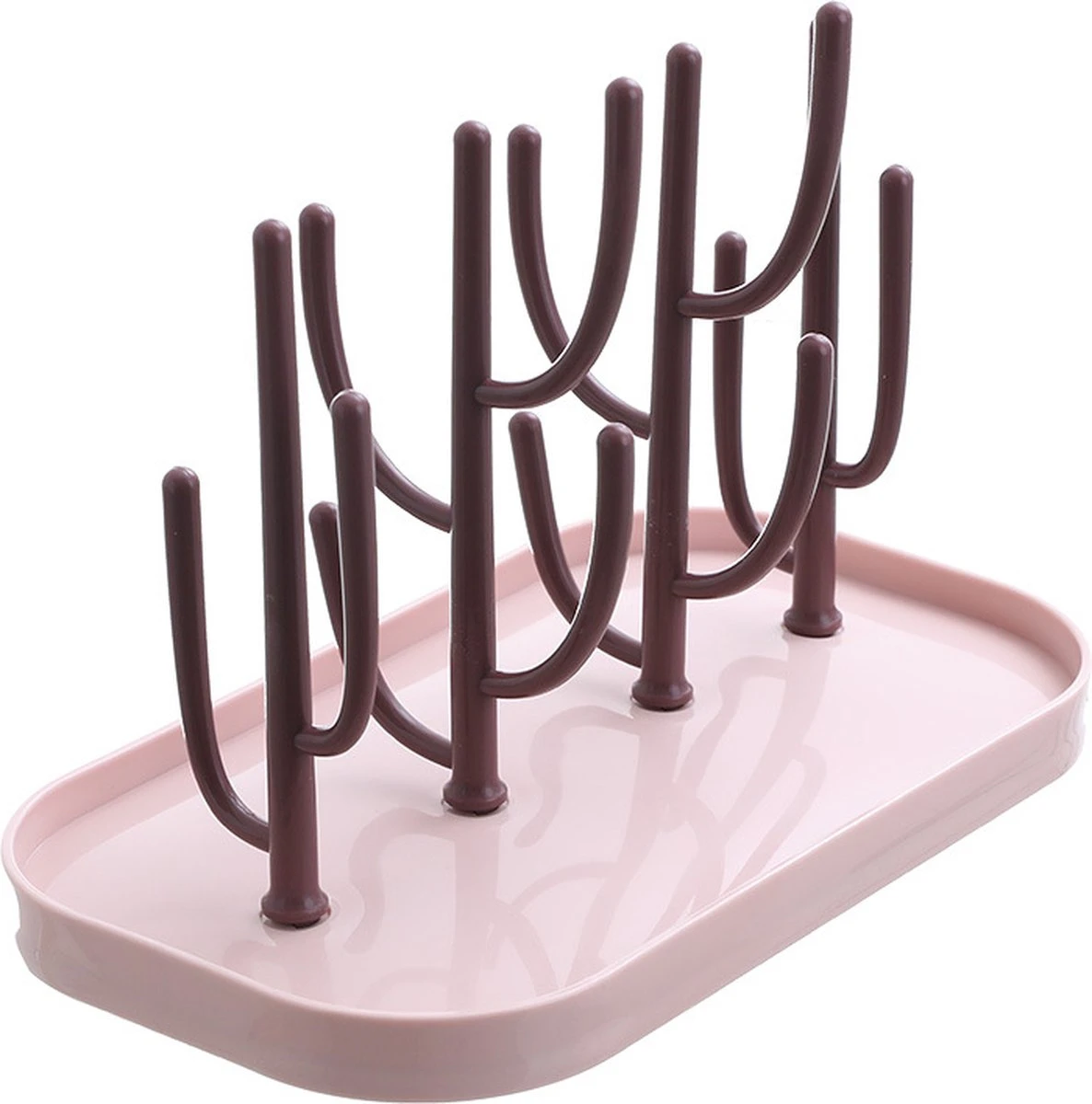 Ever Home Flessen Droogrek - Baby Flessenrek - Afdruiprek Baby - Droogrek - Drying Rack - Roze 2 Ever Home Flessen Droogrek - Baby Flessenrek - Afdruiprek Baby - Droogrek - Drying Rack - Roze - Afbeelding 2