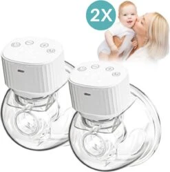 Elektrische Dubbele Borstkolf - Handsfree & Draadloos - Incl. 5 Moedermelk Bewaarzakjes - Electrisch - BPA Vrij
