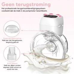 Oliva Babycare® Elektrische Borstkolf Handsfree - Dubbele Draadloze Kolf - BPA-Vrij - Draagbaar Kolfapparaat - 2 Stuks - Luxe White & Baby Pink -Jollein Winkel 1189x1200 3