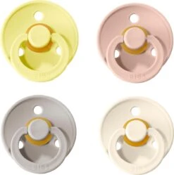 BIBS Fopspeen 6 18 Maanden Set 4 Stuks (Sunshine, Sand, Blush, Ivory) Maat 2 Spenen