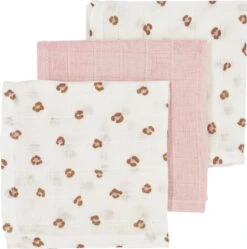 Meyco Mini Panther Spuugdoekjes - 3-pack - Soft Pink - 30x30cm