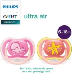 Philips Avent Ultra Air SCF085/04 - Fopspeen - 6-18 Maanden - 2 Stuks -Jollein Winkel 1195x1200