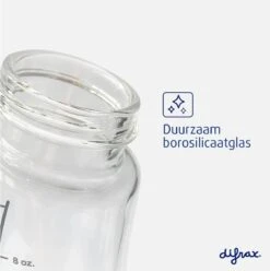 Difrax Glazen Babyfles 200 Ml Wide - Anti-Colic - Wit - 1 Stuk -Jollein Winkel 1196x1200 7