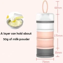 Miravo - Melkpoedertoren - Melkpoeder Doseerdoosjes - Babyvoeding - Bewaarbakjes - Dispenser - Snacks - Blauw - Cadeau -Jollein Winkel 1198x1200 34