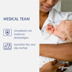 Difrax Glazen Babyfles 250 Ml Natural - Anti-Colic - Blauw - 1 Stuk -Jollein Winkel 1198x1200 7