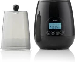 Alecto BW700BK - Snelle Digitale Flessenwarmer 500W Voor Opwarmen, Steriliseren En Ontdooien - Inclusief Stoomkap - Bediening Via Display - Zwart -Jollein Winkel 1200x1002