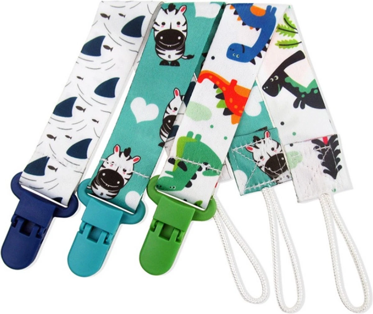 Set 3 Stuks Speenkoord - Funky Animal 2 Set 3 Stuks Speenkoord - Funky Animal - Afbeelding 2