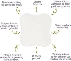 Pure Moms - Hydrogel Pads - Tepelbeschermers - NIEUW - 10 Stuks - Award Winnaar - Verkoeling Van Gevoelige Of Pijnlijke Tepels Helpt Bij Herstel - Direct Verkoelend Effect - Borstvoeding - Essentiële Hulp Als Nieuwe Moeder - Kraam Cadeau - Babyshower -Jollein Winkel 1200x1020 1