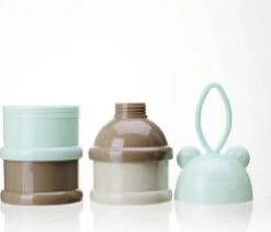 Jinius ® - Melkpoeder Doseerdoosjes - GROEN - Melkpoeder Bewaarbakjes - Melkpoeder Toren - Melkpoederdoos - Dispenser - 3 Lagen - BPA FREE -Jollein Winkel 1200x1027 2