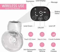 Nutric Elektrische Borstkolf - BPA-Vrij - Draagbaar & Draadloos - Verschillende Opzetstukken & Standen - 2 Stuks -Jollein Winkel 1200x1037 1