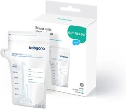 Babyono - Moedermelk Bewaarzakjes - Moedermelkbewaarzakjes - Gemakkelijke Etiketteren - 180 Ml - 30 Stuks - 1084