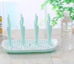 Flessen Droogrek Inclusief Borstelset - Afdruiprek Babyflessen Met Flessenborstels - Flessendroogrek Met Lekbak - Mint -Jollein Winkel 1200x1046 1