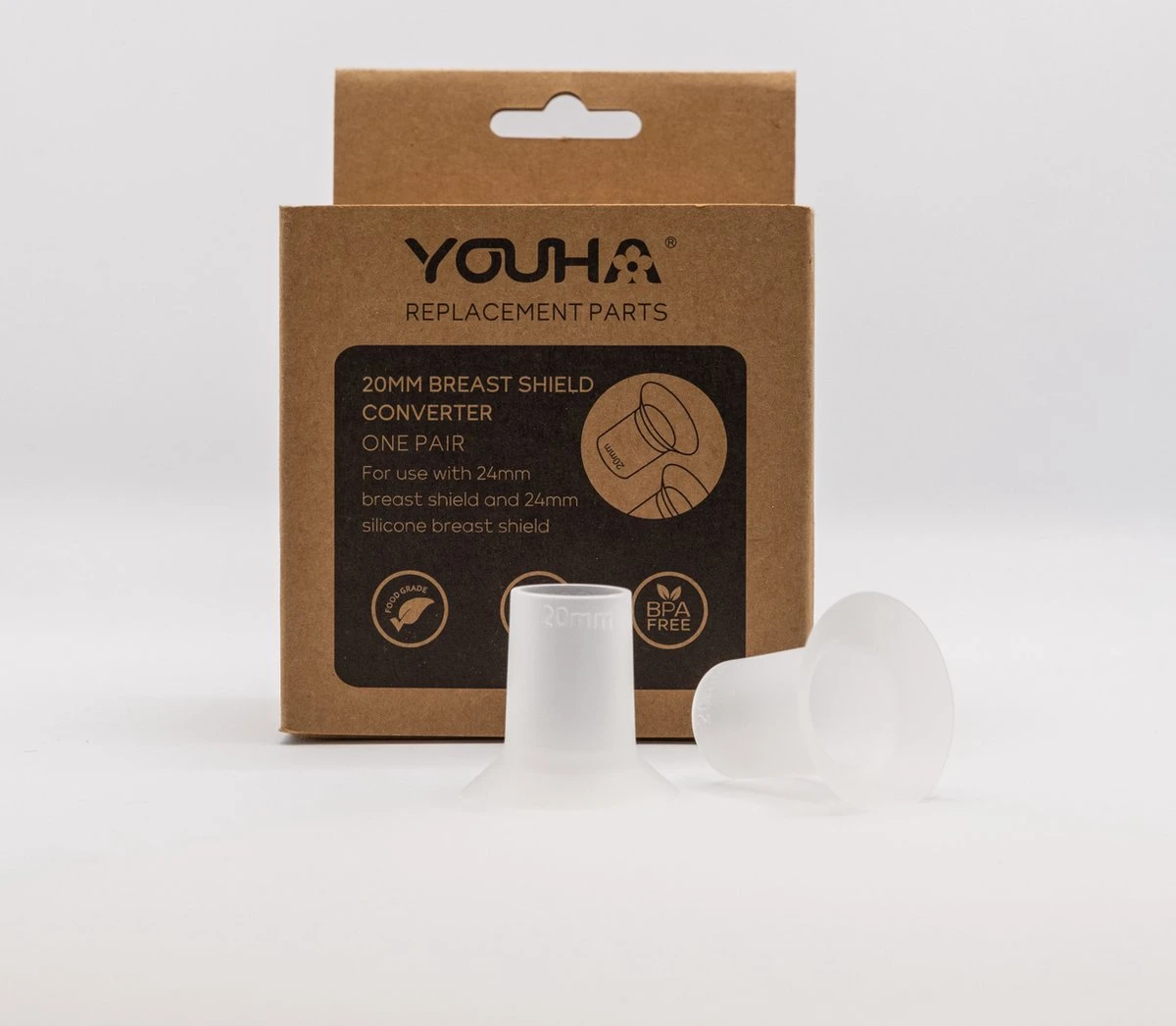 Youha® Borstschildverkleiners - Borstschilden - Borstkolf Accessories - BPA Vrij - Elektrische Draadloze Borstkolven - Silicone Borstschilden - Set Van 2 Stuks - Maat 20mm 1 Youha® Borstschildverkleiners - Borstschilden - Borstkolf Accessories - BPA Vrij - Elektrische Draadloze Borstkolven - Silicone Borstschilden - Set Van 2 Stuks - Maat 20mm