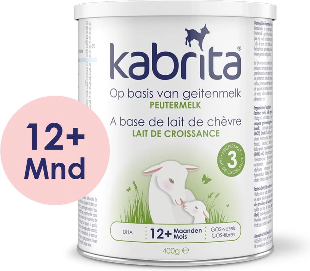 Kabrita 3 Peutermelk - Babyvoeding 12+ Maanden - 400g 1 Kabrita 3 Peutermelk - Babyvoeding 12+ Maanden - 400g