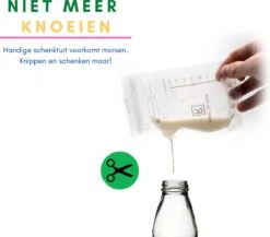 Label Of Kids - Moedermelk Bewaarzakjes - Borstvoeding Bewaarzakje - Met Schenktuit - 200 Ml - BPA Vrij - 120 Stuks - Zoogcompressen -Jollein Winkel 1200x1052 3